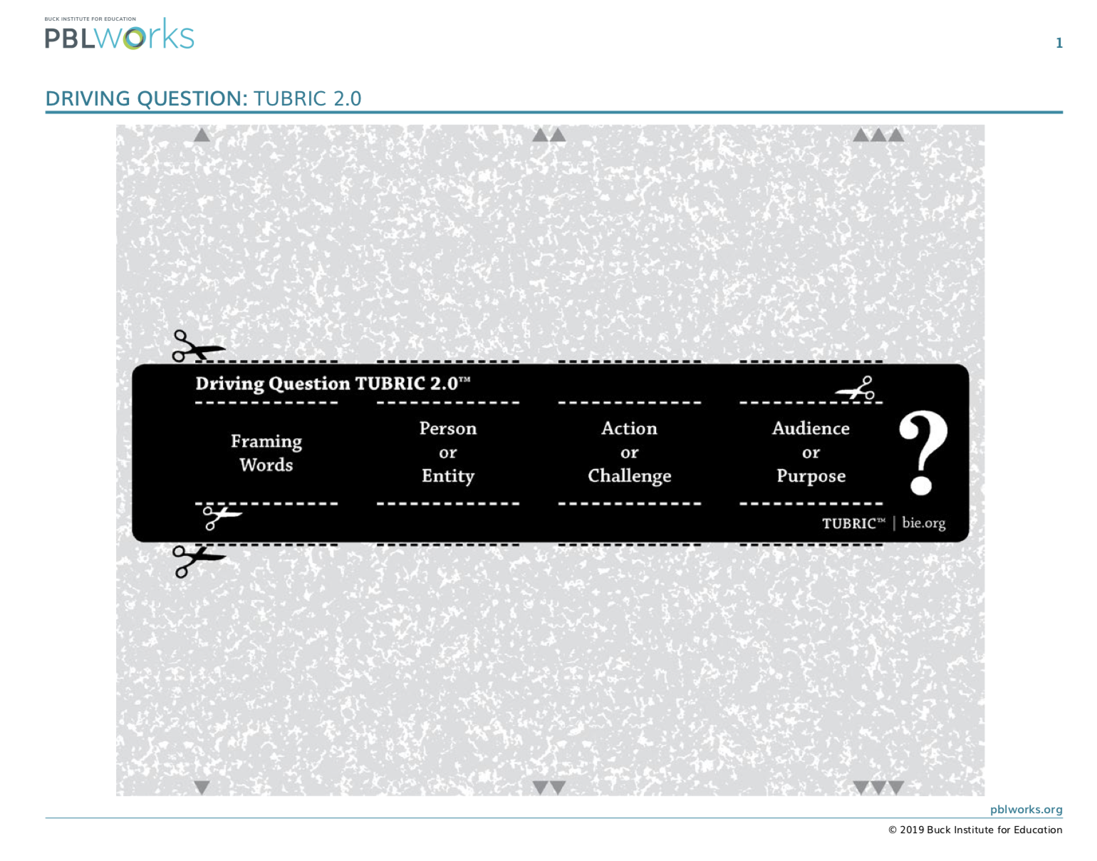 Driving Question Tubric 2.0