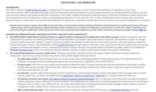 Thumbnail of Collaboration Rubric